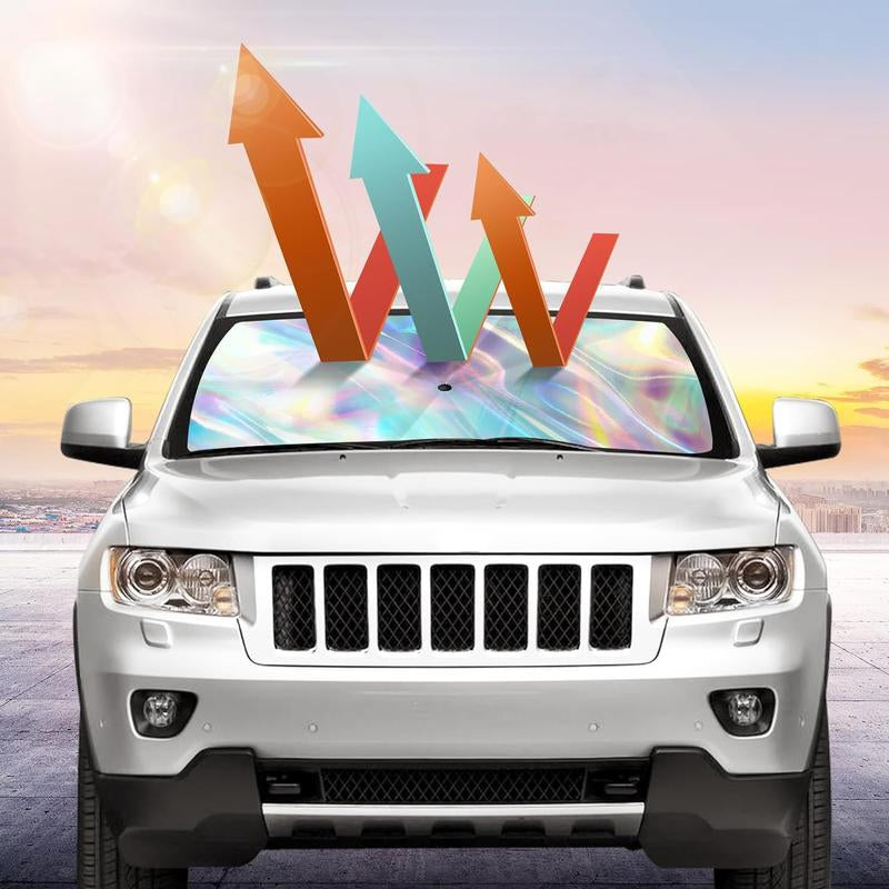 Foldable Reflective Car Windshield Sunshade – Heat Insulation & UV Protection for Front Window