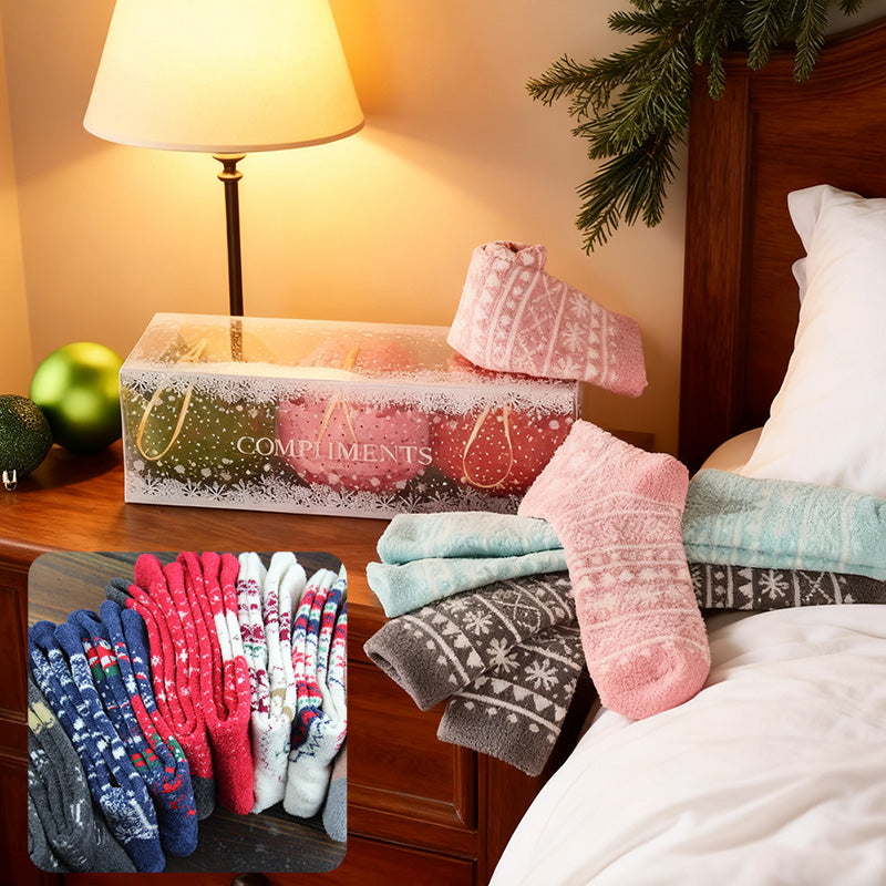 Set of 3 Cozy Holiday Gifting Socks