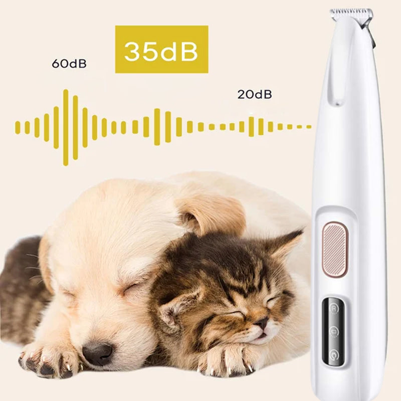Pet Hair Trimmer With Led Light Set
