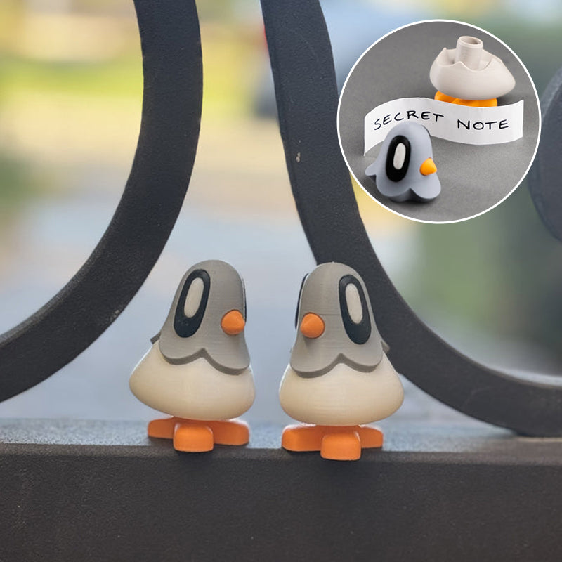 Mini Secret Note Carrier Pigeons with Magnetic Feet
