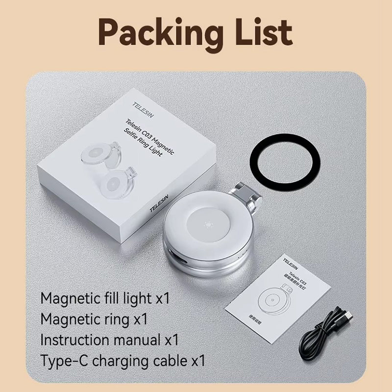 Magnetic 3-in-1 Selfie & Beauty Light