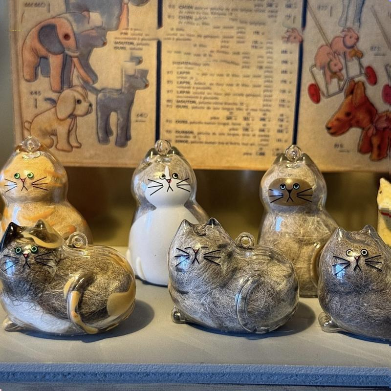 Cat Fur Keepsake Keychain β Transparent Memory Pendant for Pet Hair Storage