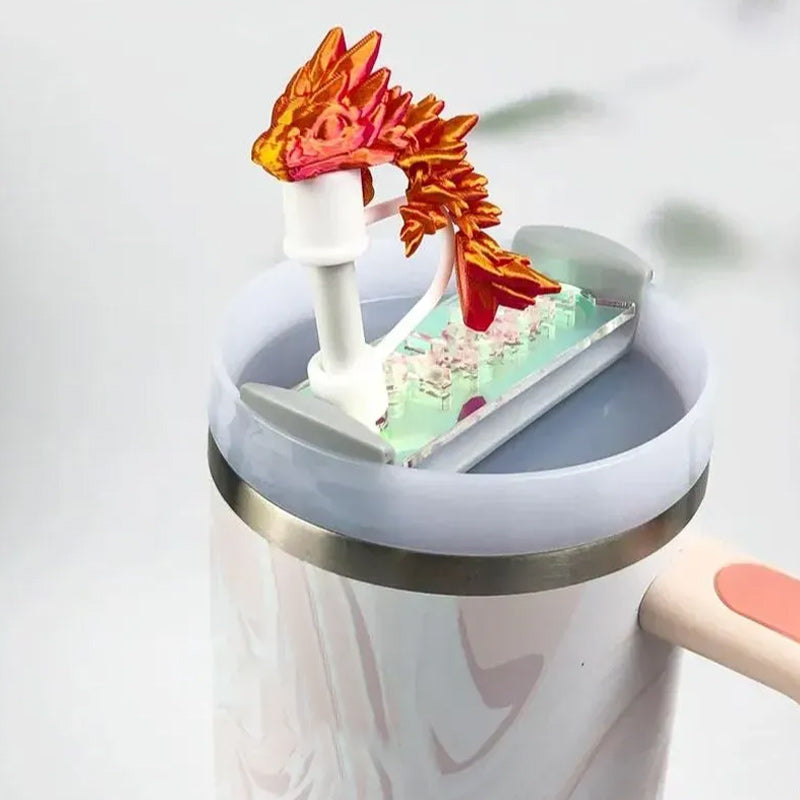 3D Printed Dragon Stanley Straw Topper