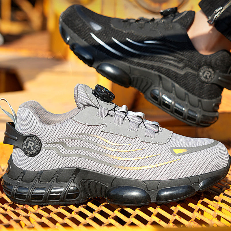 Men's Steel Toe Safety Shoes With Swivel Button