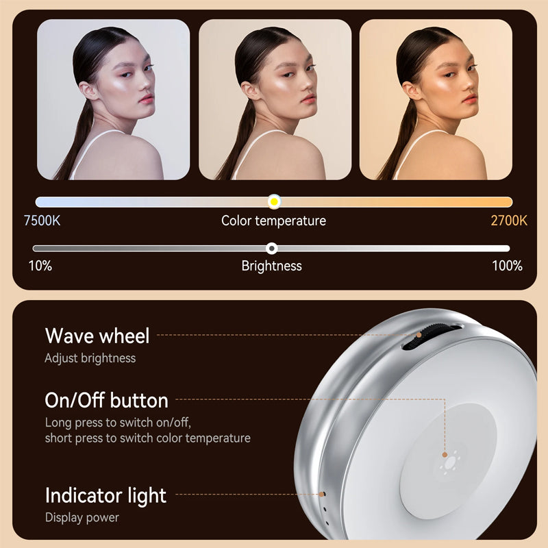 Magnetic 3-in-1 Selfie & Beauty Light