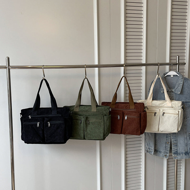 Large Capacity Corduroy Tote Bag