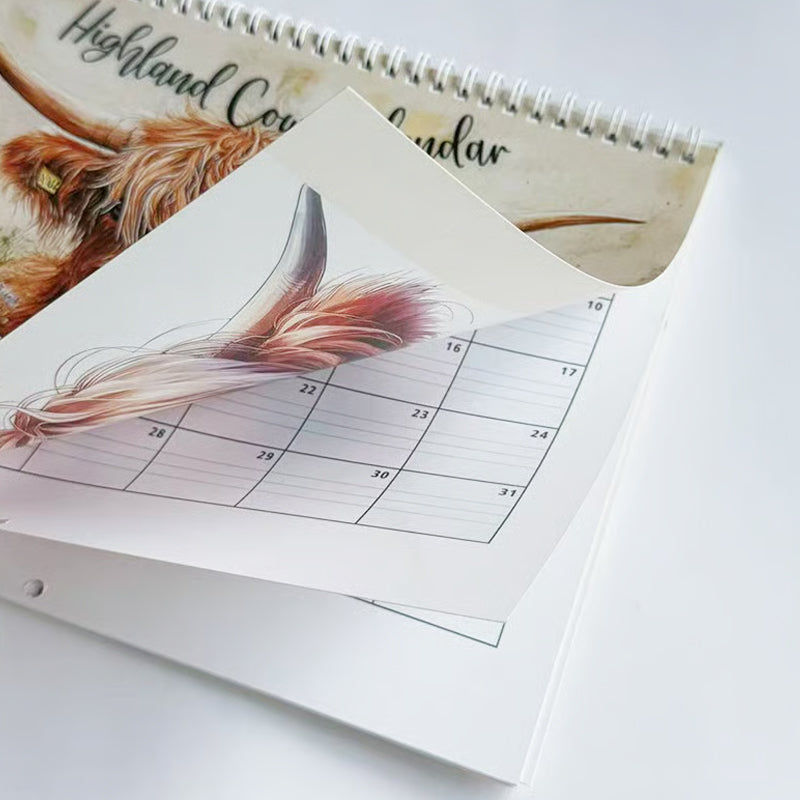 Highland Cow Calendar 2026