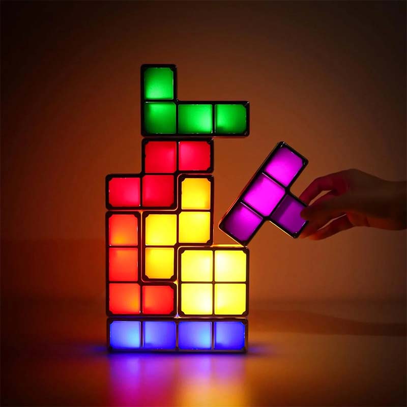 7-piece LED DIY Block Lamp