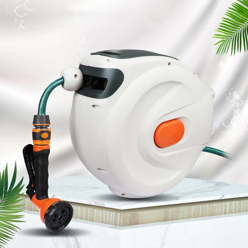 Garden Water Hose Reel with Nozzle