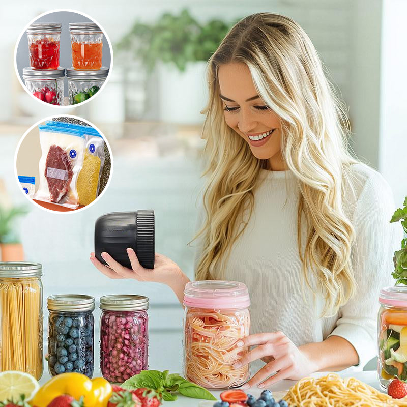 Vacuum Sealer - Electric One-Touch Food Preserver for Jars, Bags and Container
