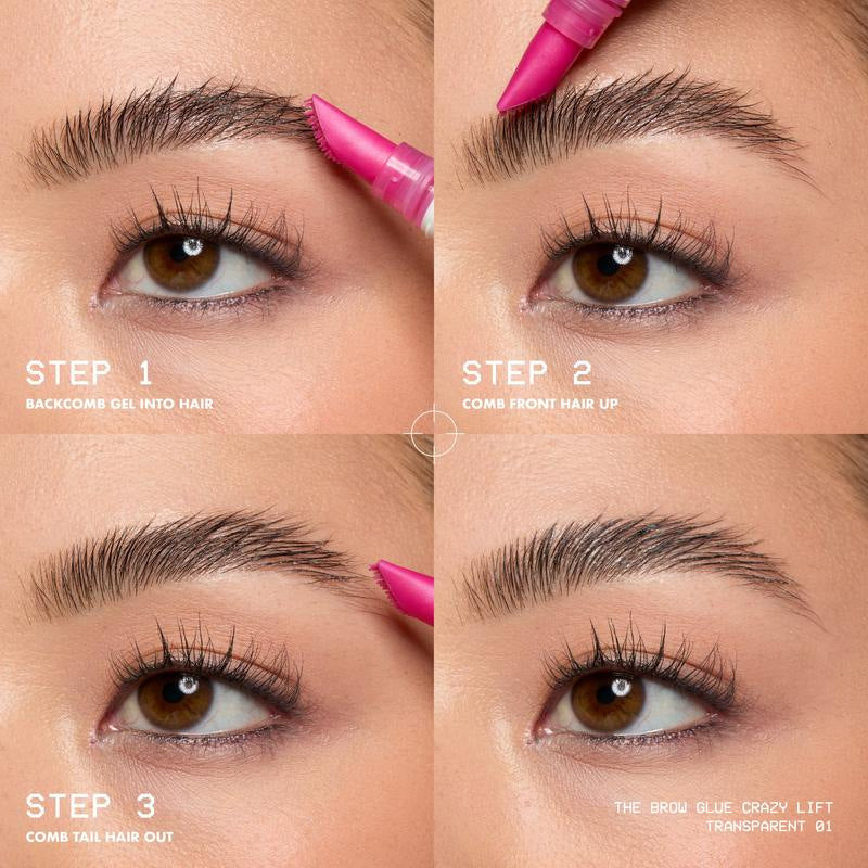 Strong Hold Brow Lamination Gel with Built-In Styling Comb