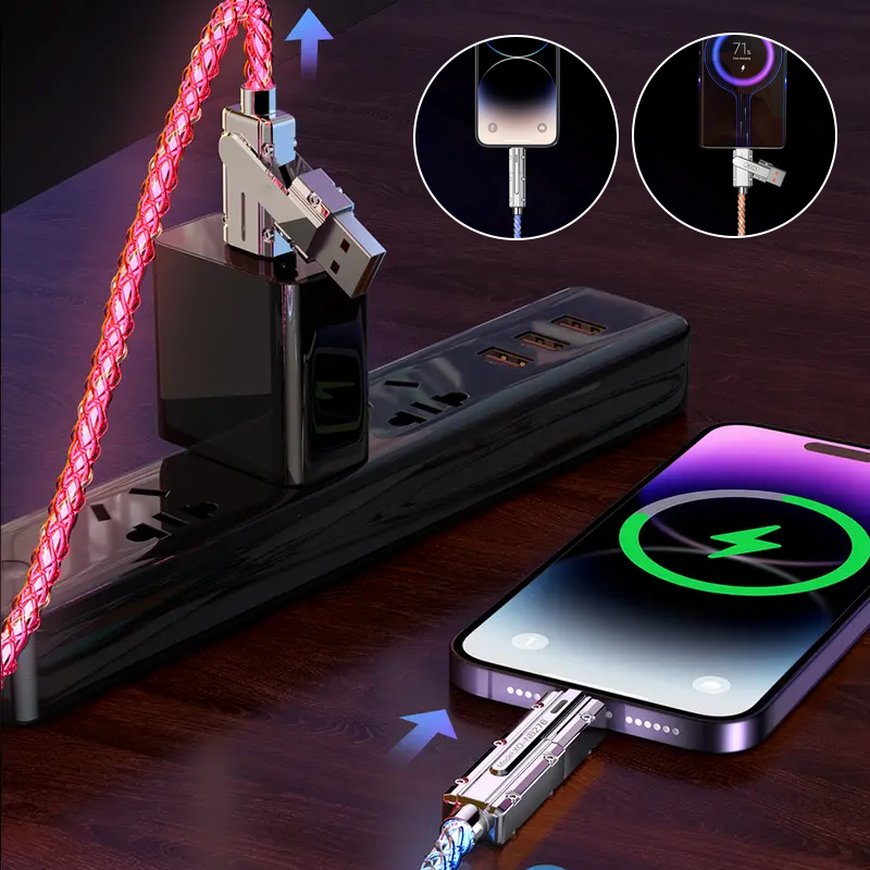 Four-in-One 100W Colorful lights Data Cable