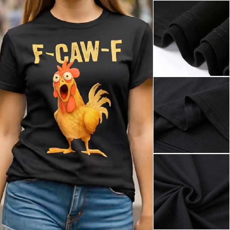 Rooster Graphic Oversized T-Shirt