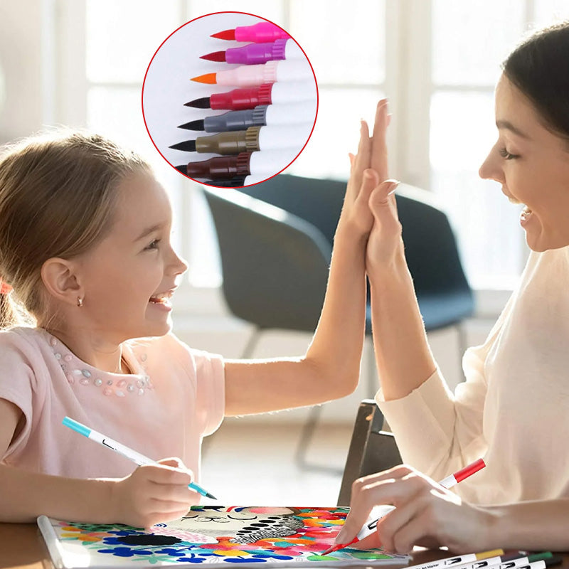 Dual-Tip Watercolor Markers