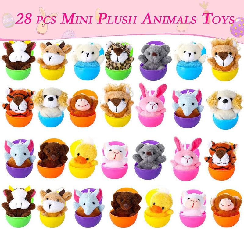 Plush Animal Toy-Filled Easter Eggs