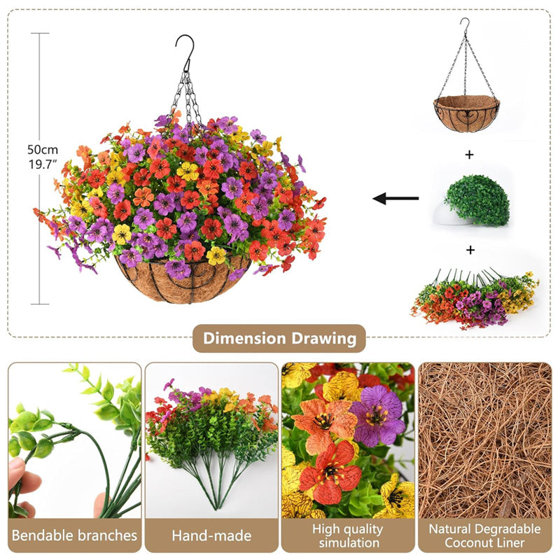Artificial Hanging Flowers for Outdoors