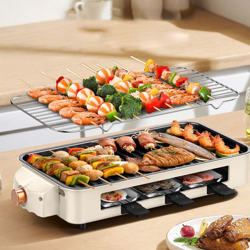 Indoor Smokeless Grill with Non-Stick Removable Plate