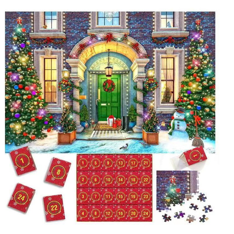 Advent Calendar Kids With Christmas Building Blocks