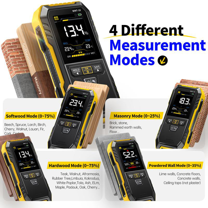 WMT-10 Inductive Wood Moisture Meter Hygrometer