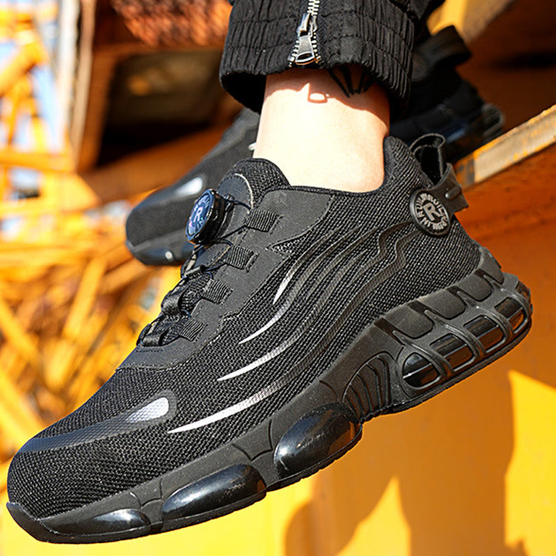 Men's Steel Toe Safety Shoes With Swivel Button