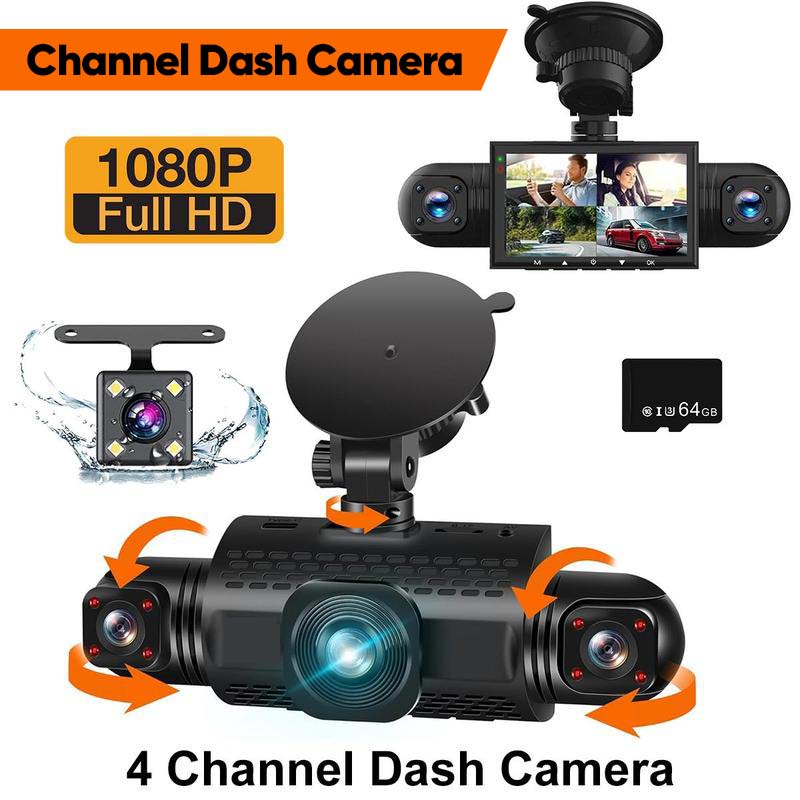 4-Channel 360° Dash Camera Set