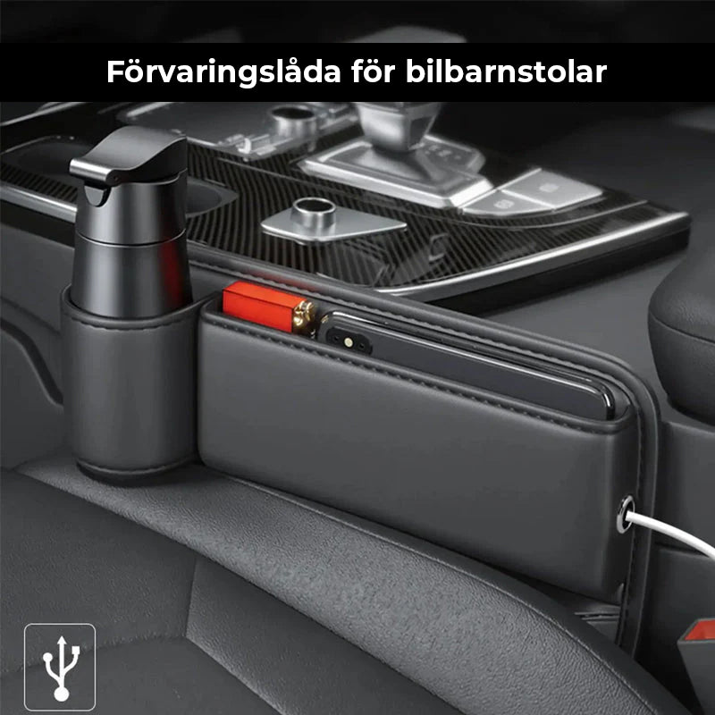 Förvaringslådor för sätesgap