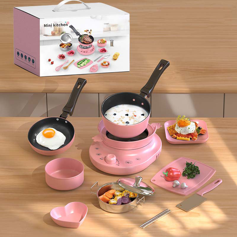 Children's Real Cooking Mini Kitchen Toys - 22 PCS Set