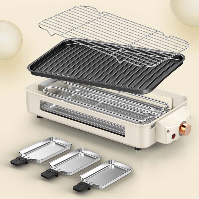Indoor Smokeless Grill with Non-Stick Removable Plate