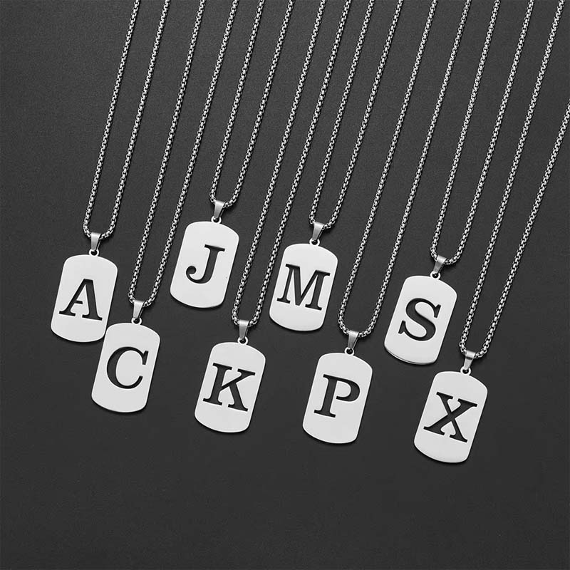 Hollow letter necklace