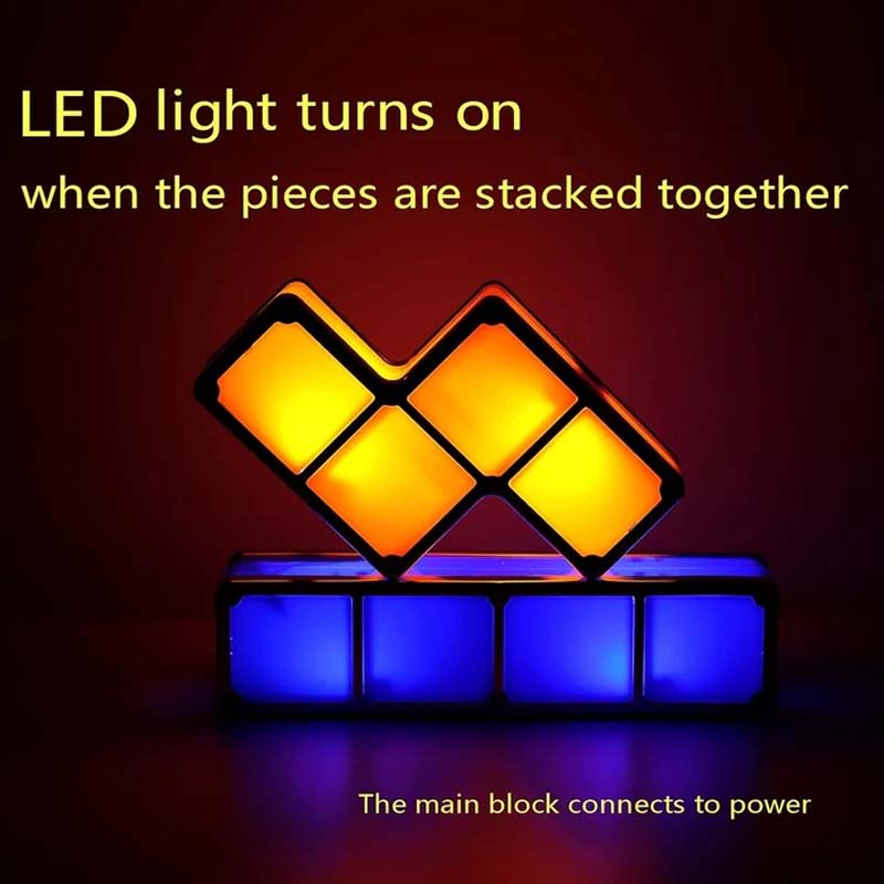 7-piece LED DIY Block Lamp