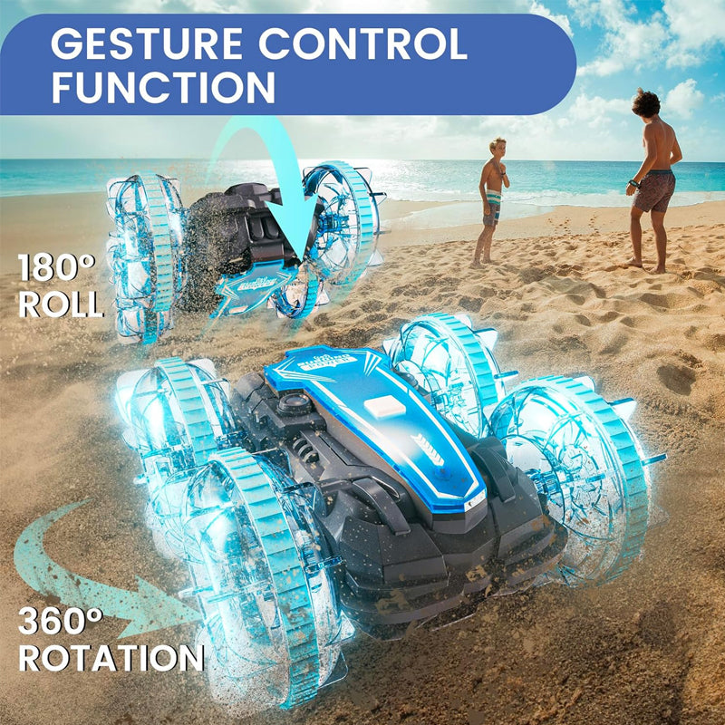 RC Land and Water stunt Car with 2 Remote Controls