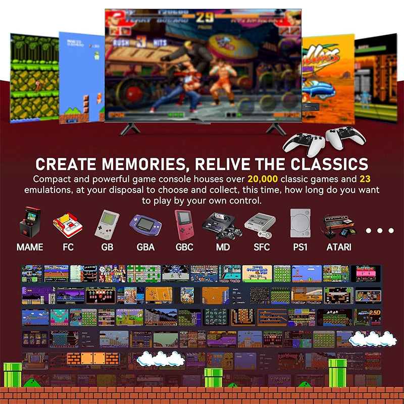 Retro Game Console Dual Wireless Controllers