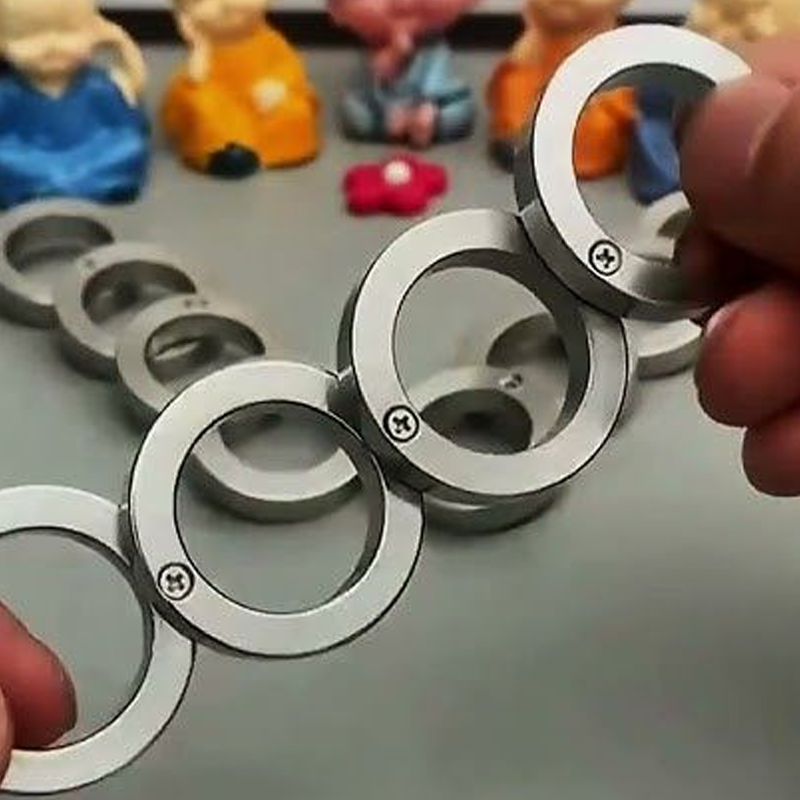 Self-Defense Ring Set with Rotating Clasp