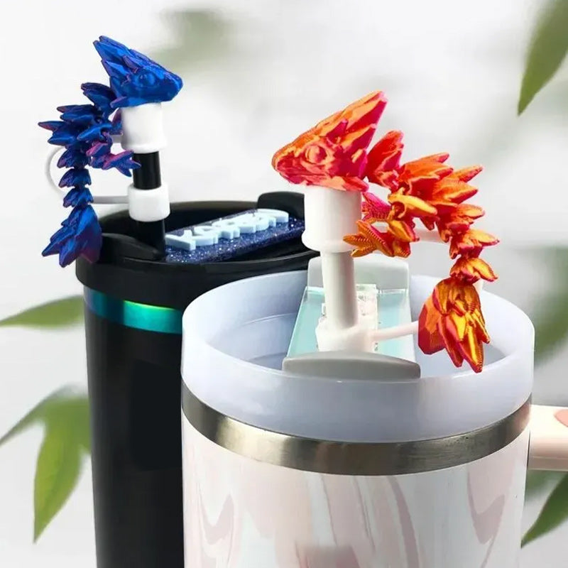3D Printed Dragon Stanley Straw Topper