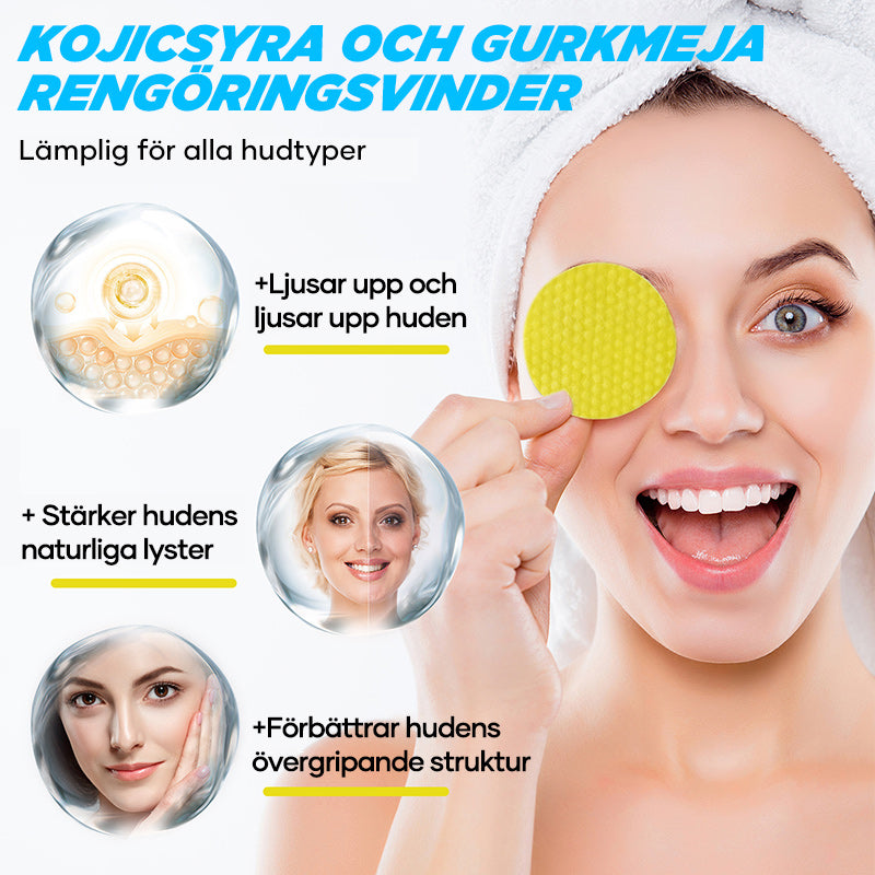 Gurkmeja rengörande exfolierande pads