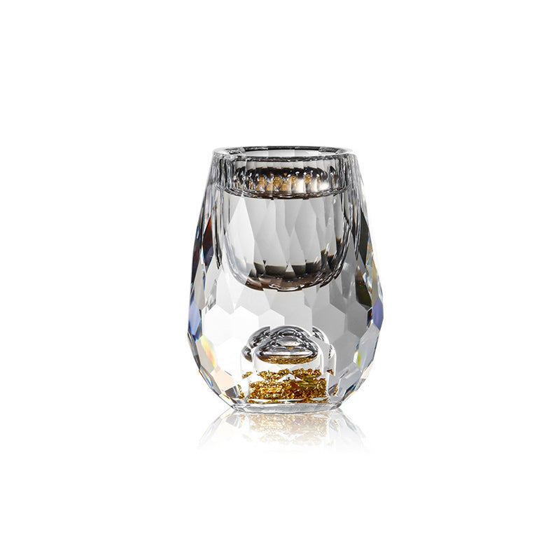 3D Glacier Whiskeyglas Cup Crystal Gold Foil Shotglas