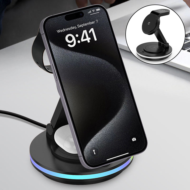 3-in-1 Magnetic Wireless Fast Charger