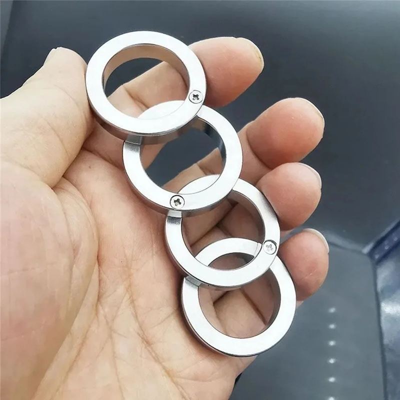 Self-Defense Ring Set with Rotating Clasp