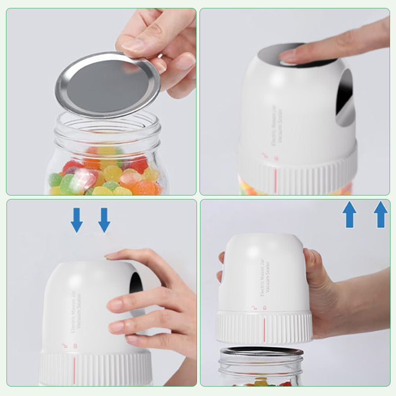 Vacuum Sealer - Electric One-Touch Food Preserver for Jars, Bags and Container