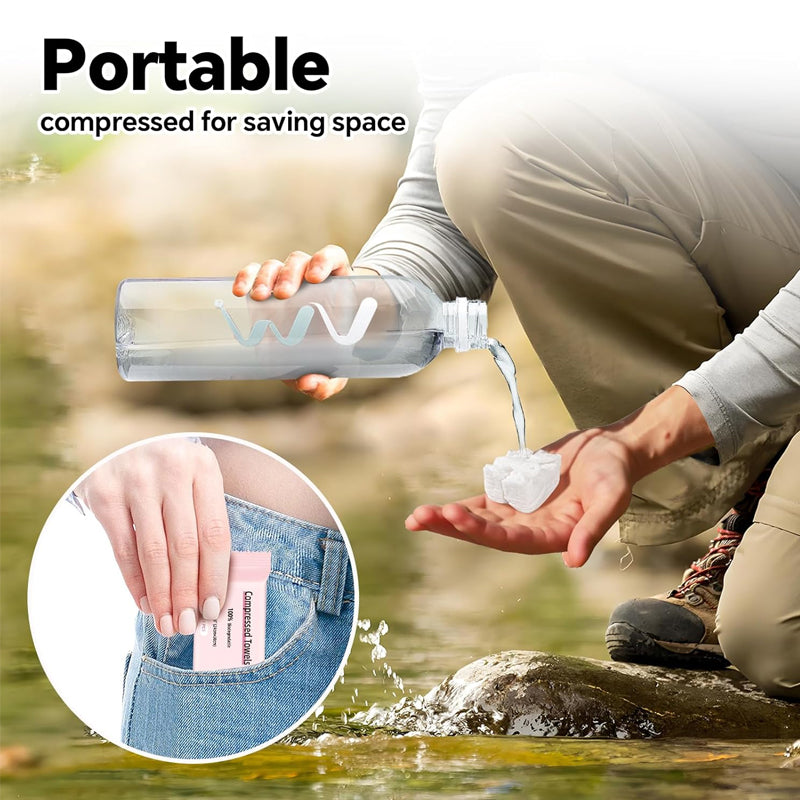 Compressed Travel Towels – Individually Wrapped Disposable Face Towels