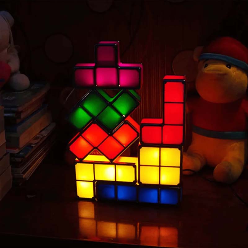 7-piece LED DIY Block Lamp