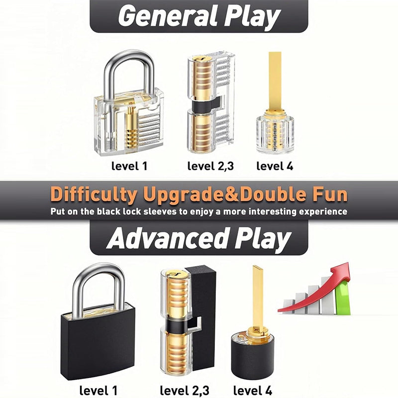 37-Piece Waterproof Lock Pick Set with Stainless Steel Keys