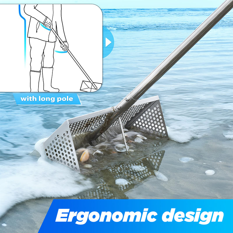 Sand Flea Rake, Long Handle Sand Sifter for The Beach