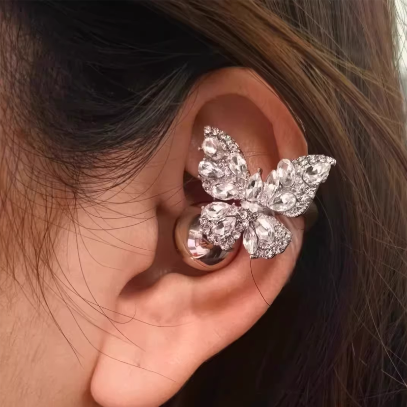 Sparkling Butterfly Bow Clips for Earbuds