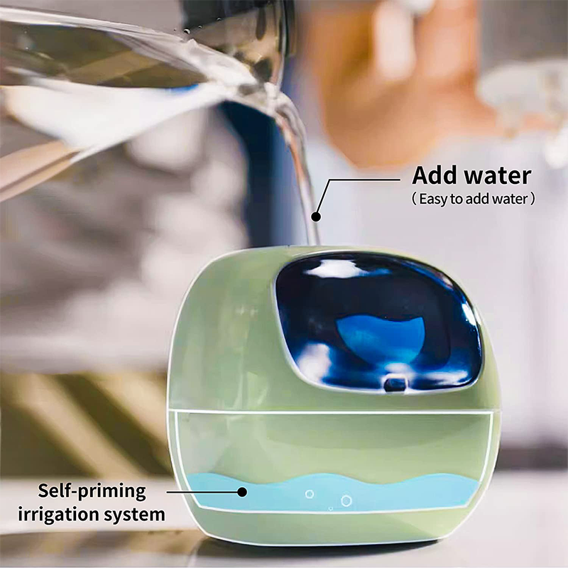 Smart AI Flowerpot with Temperature Display and Animated Expressions