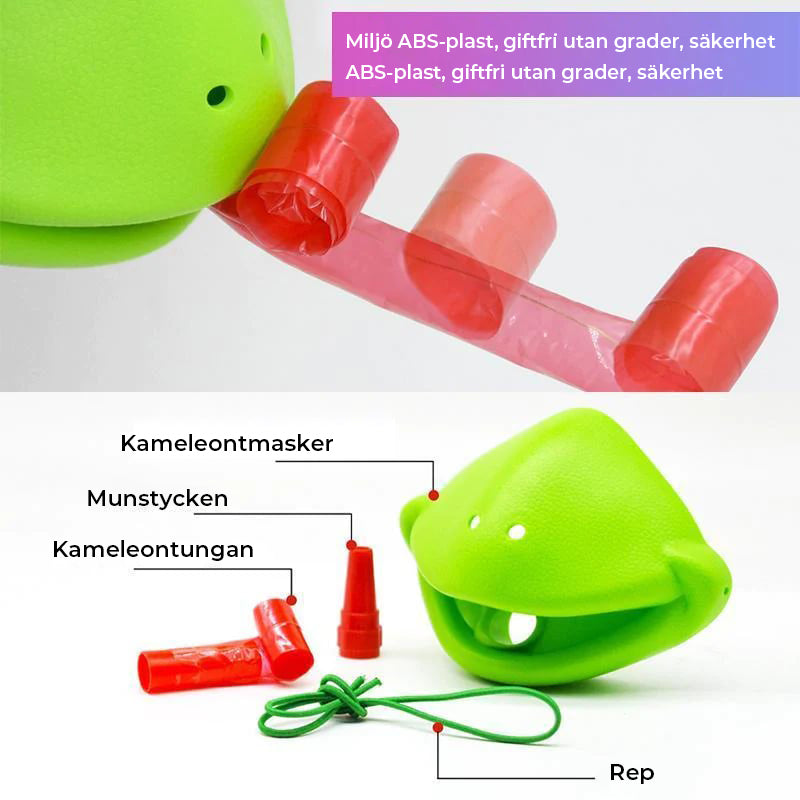 Kameleont som sticker ut tungan