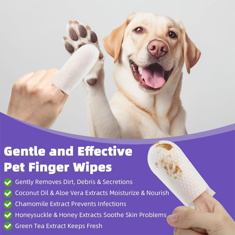 Pet Cleaning Finger Wipes