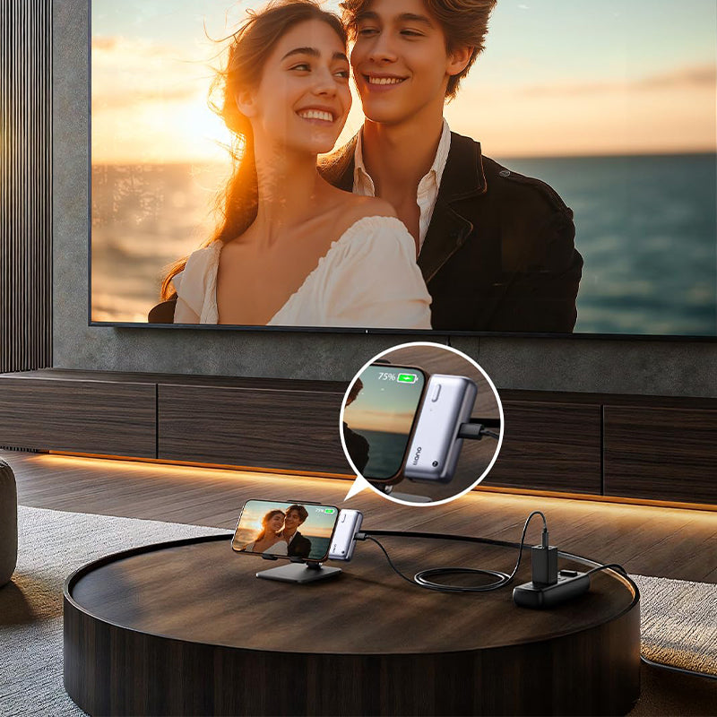 Type-C Wireless HDMI Transmitter and Receiver for Phone/Tablet/Laptop/PC to Monitor/Projector/TV Box