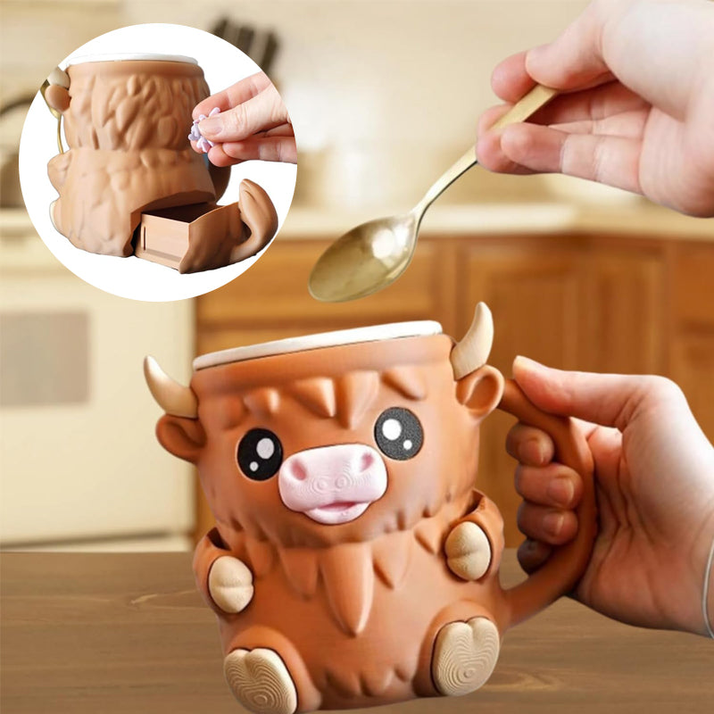 Highland Cow Ice Cream Pint Holder
