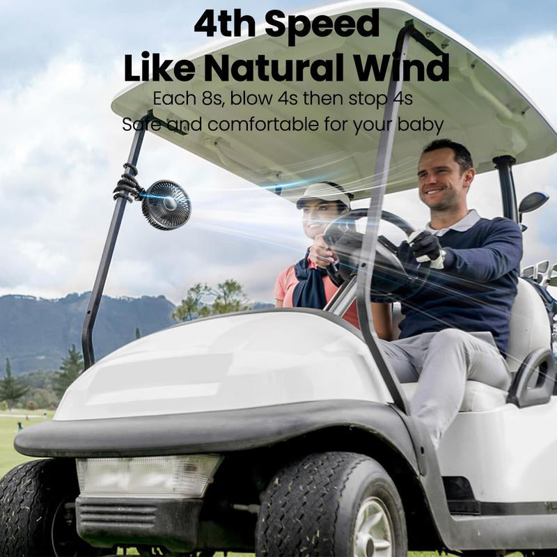 Stroller Hanging USB Rechargeable Octopus Fan with Adjustable Head